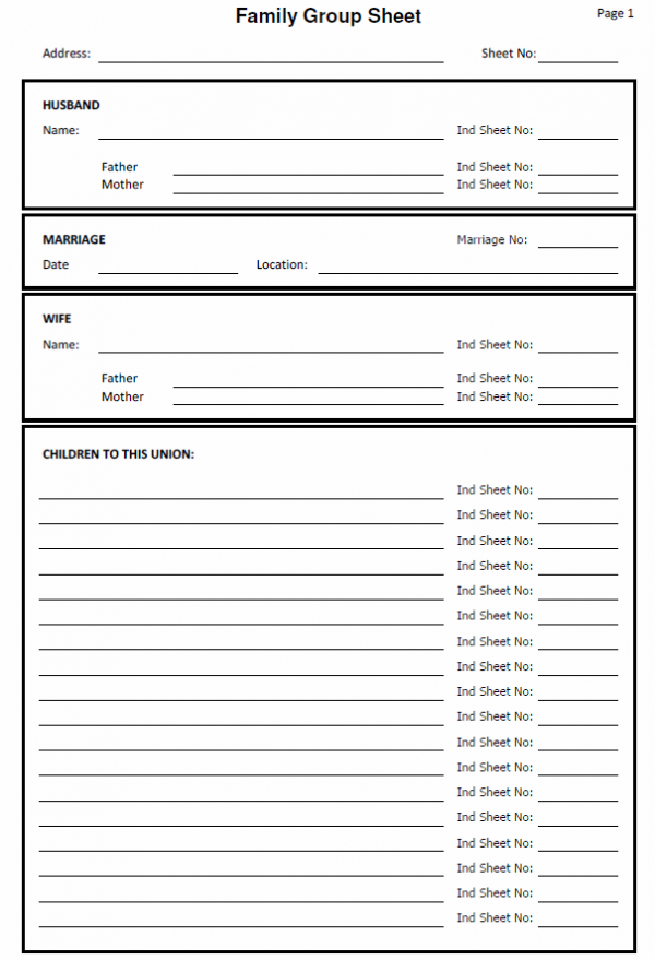 Free Fillable Genealogy Forms Family Worksheet Family Tree Genealogy 