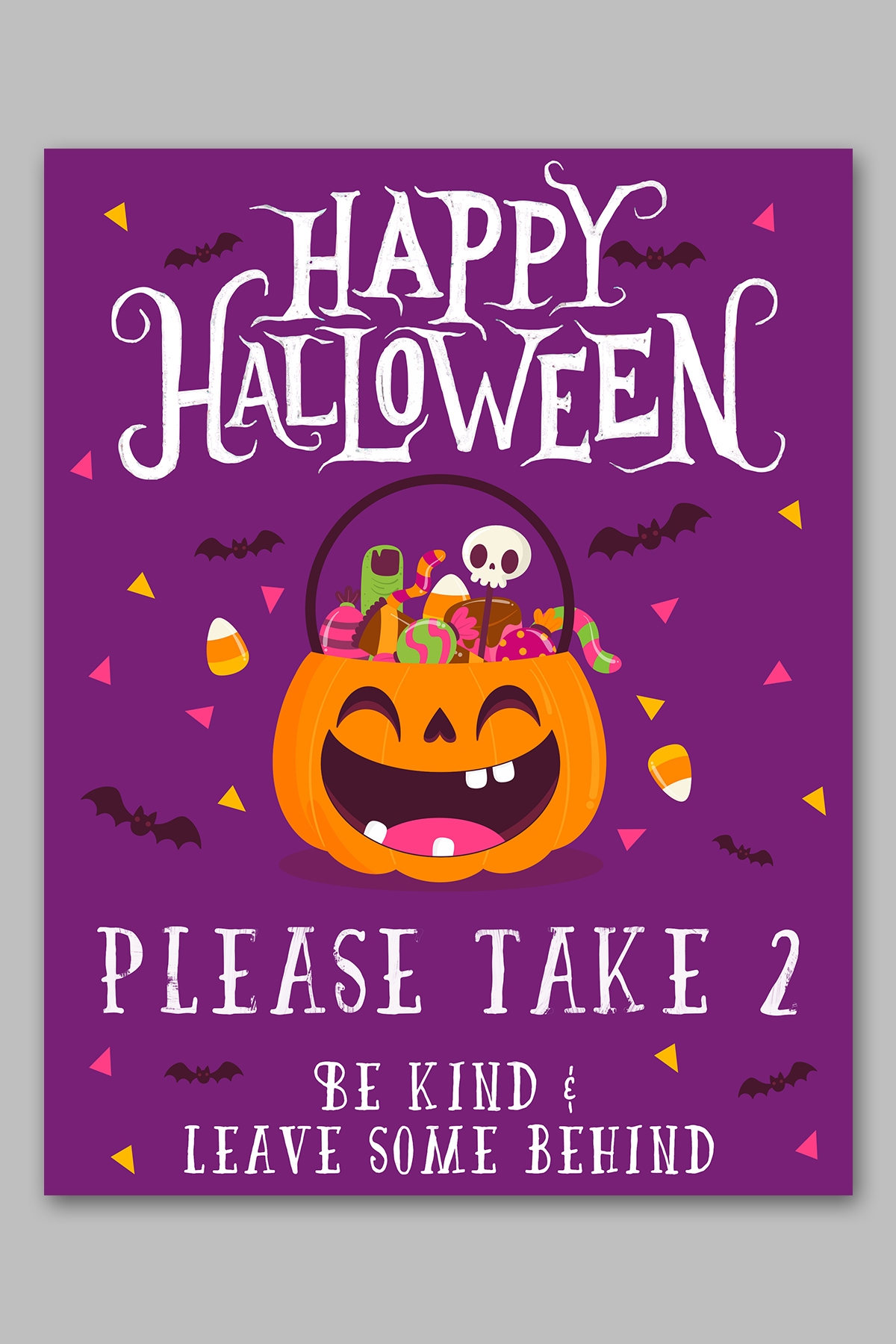 Free Halloween Candy Printable Sign Set No Sign Up Needed