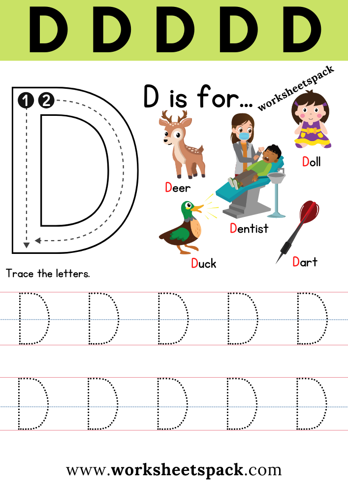 Free Letter D Printable Worksheets Worksheetspack