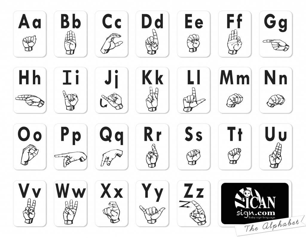 Free Printable American Sign Language Alphabet