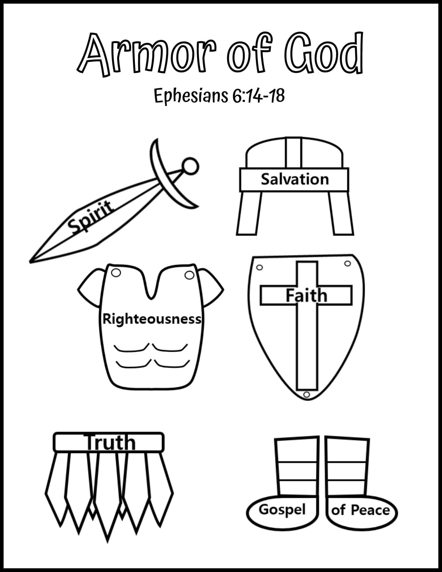 Free Printable Armor Of God Worksheets Howtodoes