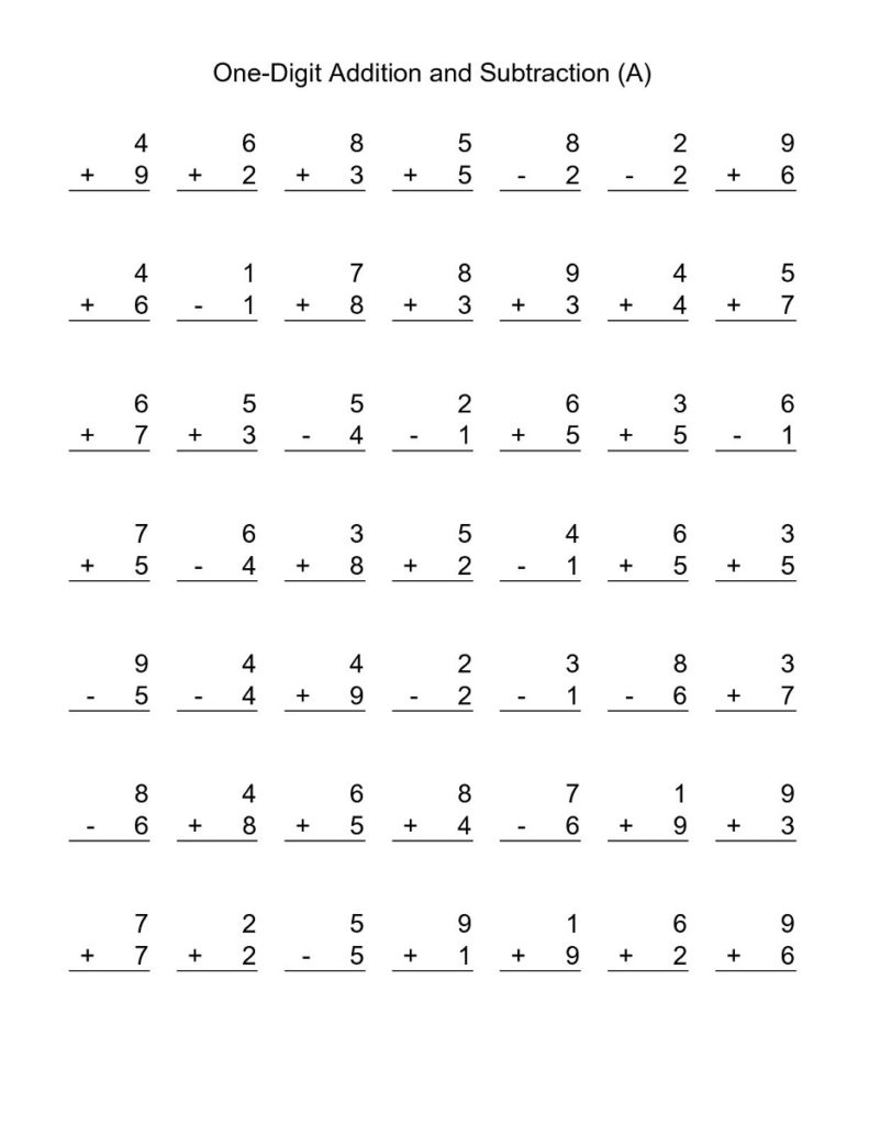 Free Printable Basic Math Worksheets Activity Shelter