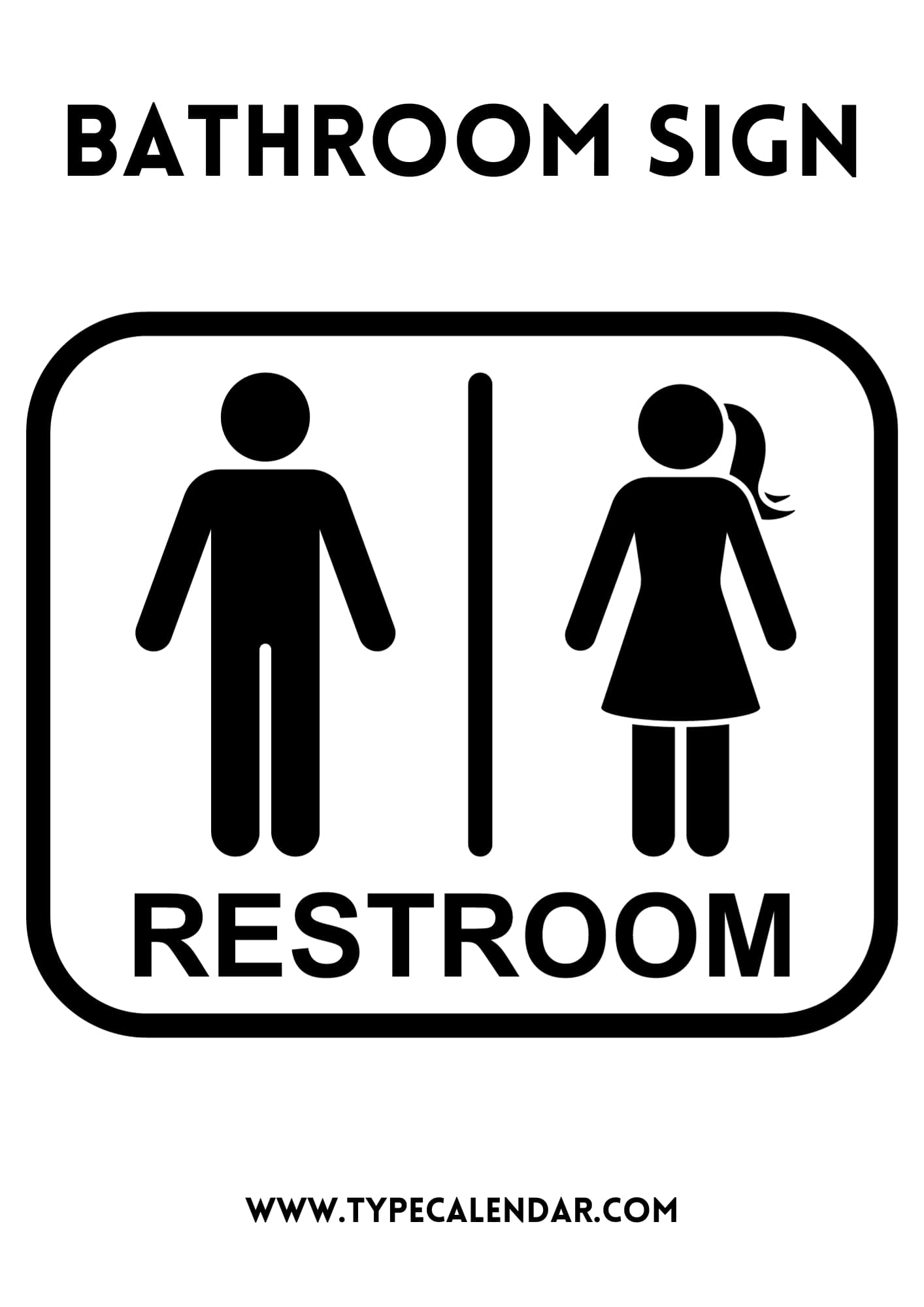 Free Printable Bathroom Sign Templates PDF Toilet Sheet 58 OFF