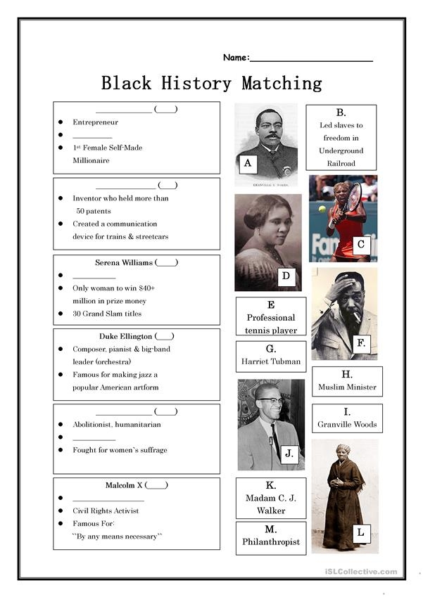 Free Printable Black History Worksheets Pdf Printable Worksheets