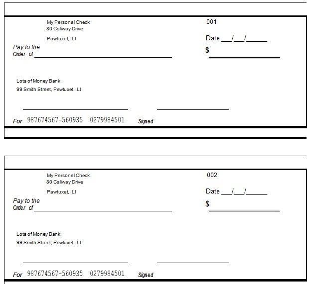 Free Printable Blank Check Template Printable Templates