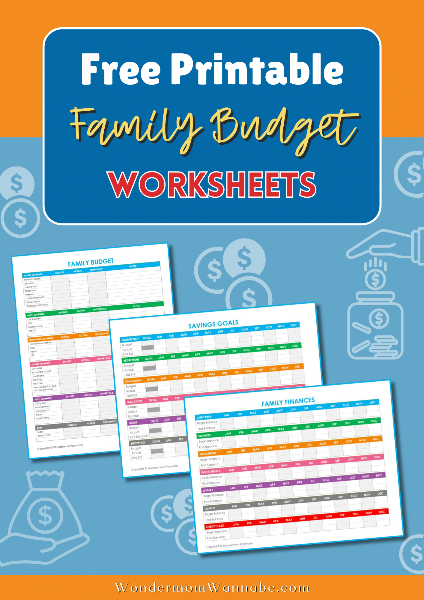 Free Printable Budget Worksheets For Family Finances Worksheets Library