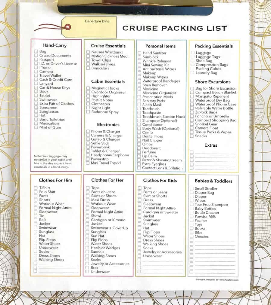 Free Printable Caribbean Cruise Packing List Packing Vrogue co