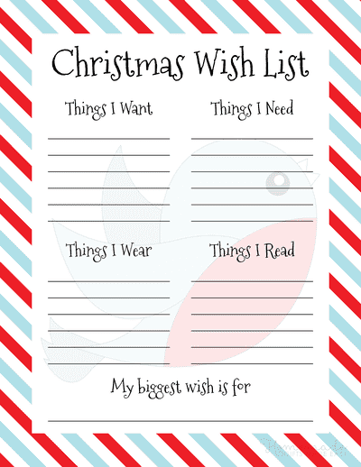 Free Printable Christmas List Download Free Printable Christmas List 