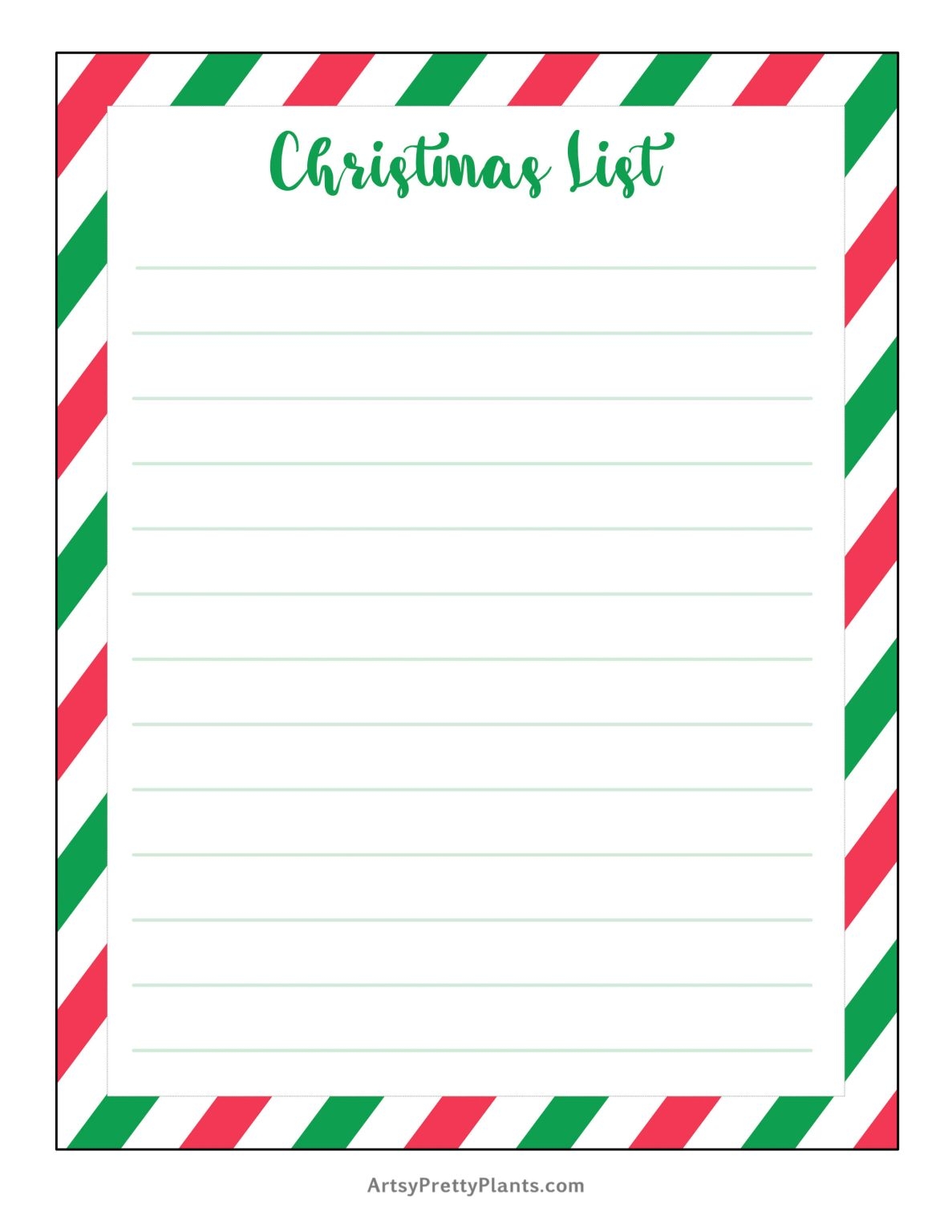 Free Printable Christmas List Free Printable Vrogue co