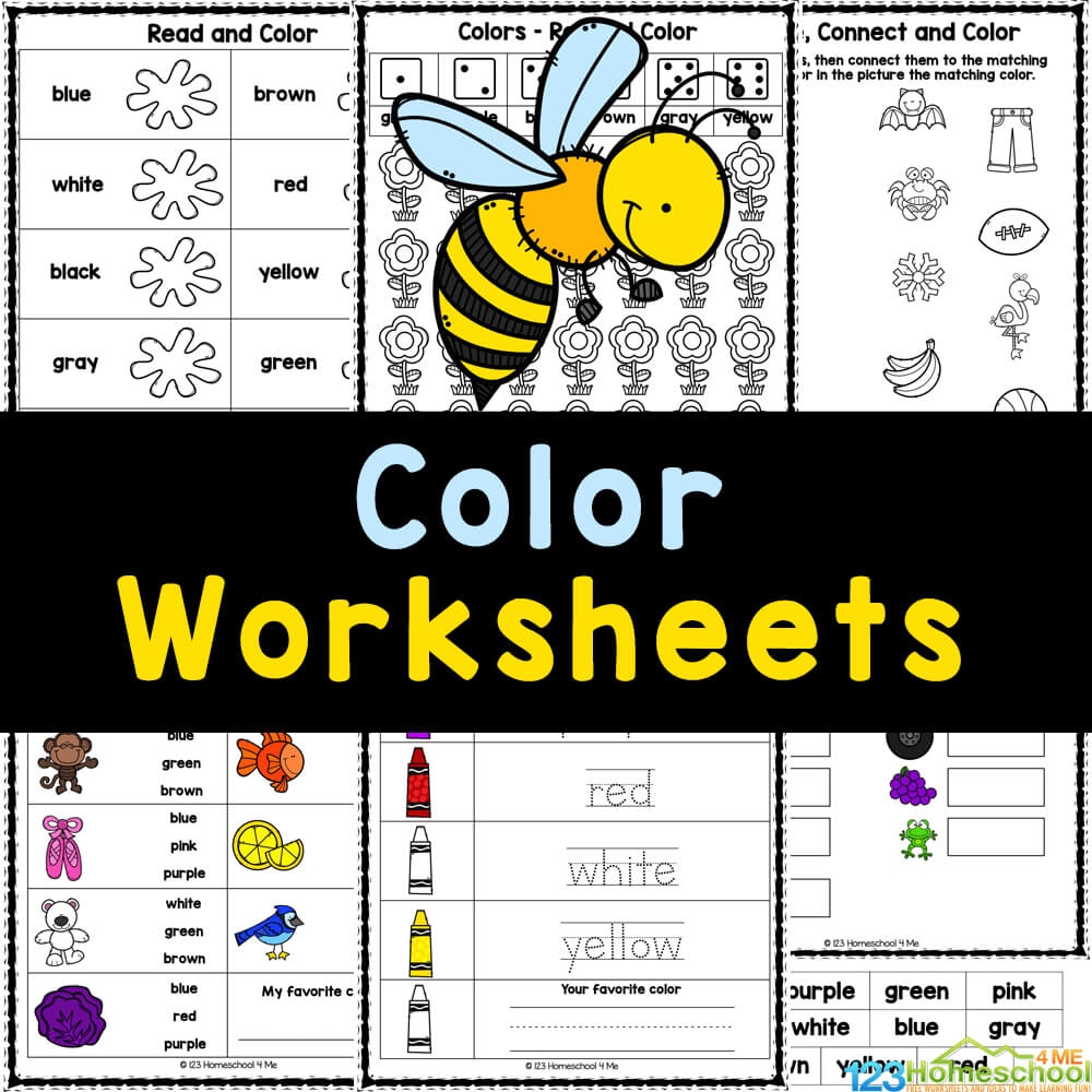 FREE Printable Color Worksheets For Kids Worksheets Library
