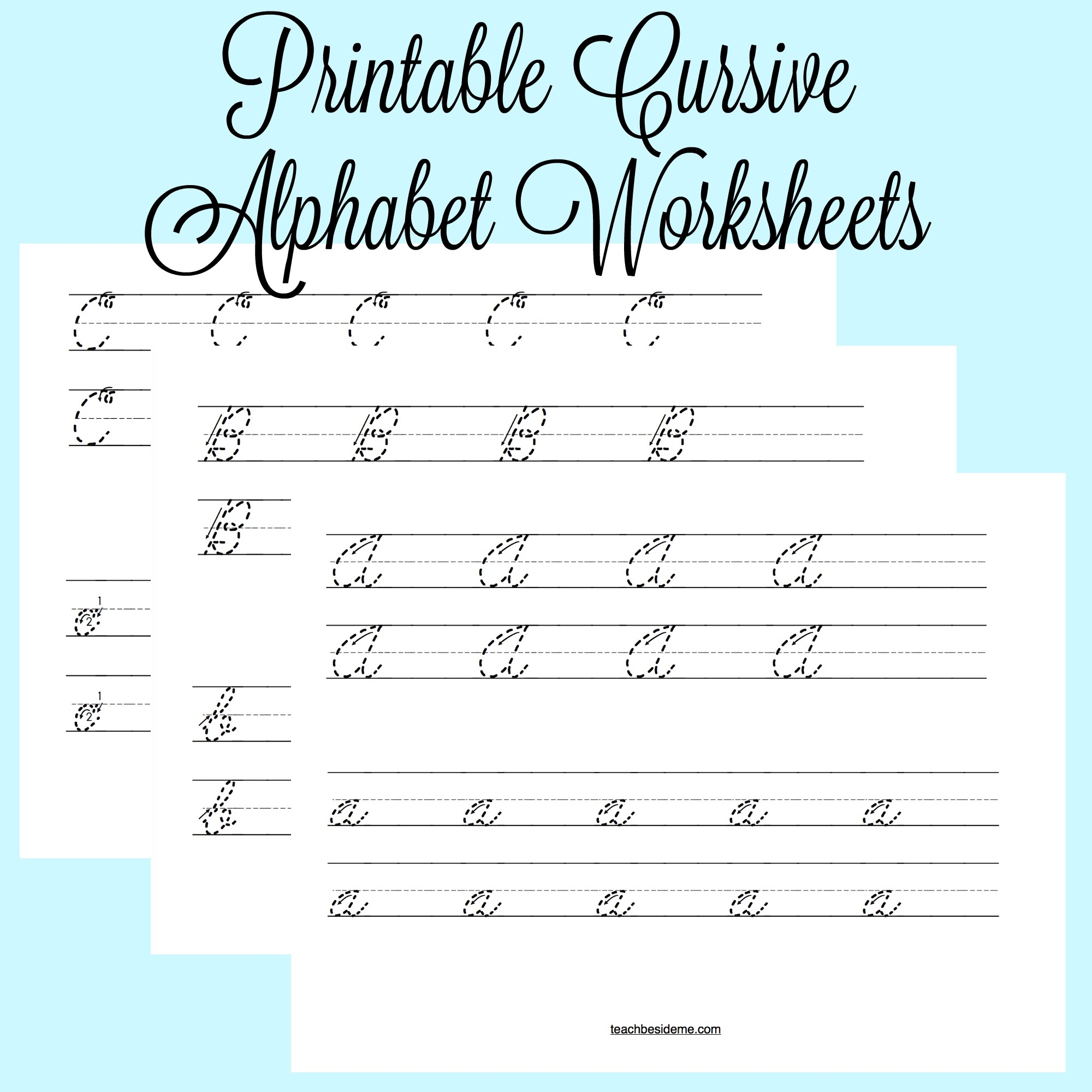 Free Printable Cursive Handwriting Worksheets Pdf Printable Worksheets