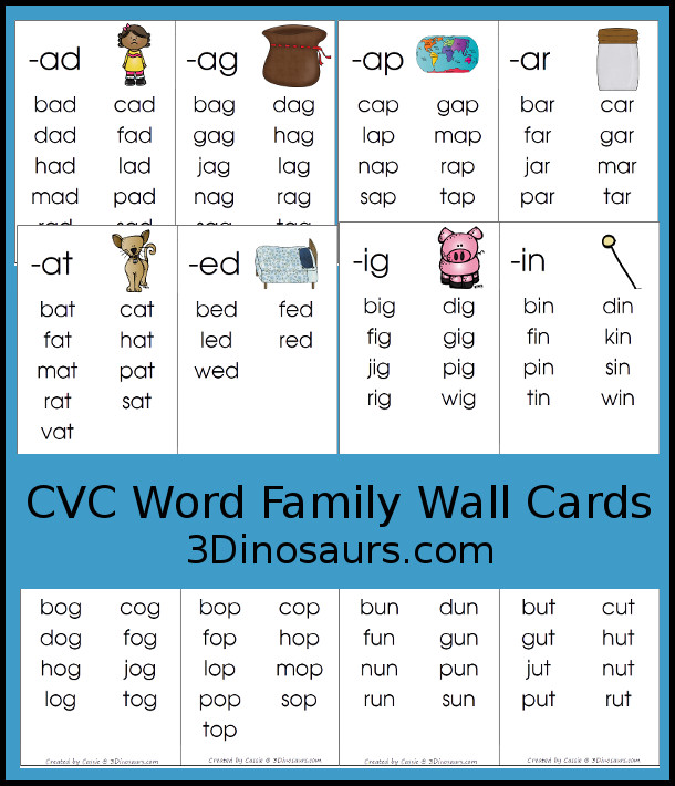Free Printable Cvc Word List Printable Calendars AT A GLANCE