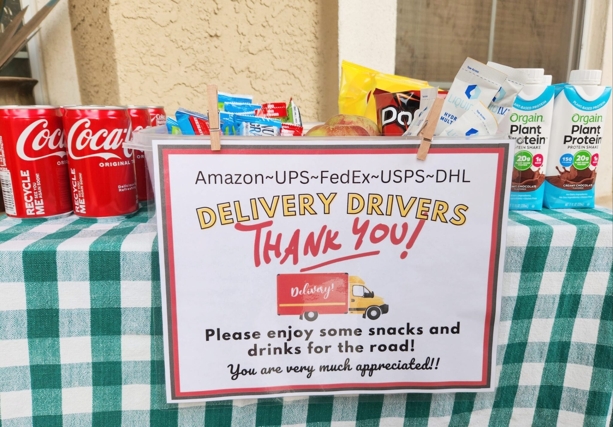 FREE Printable Delivery Driver Snack Sign 2 Versions Leap Of Faith 