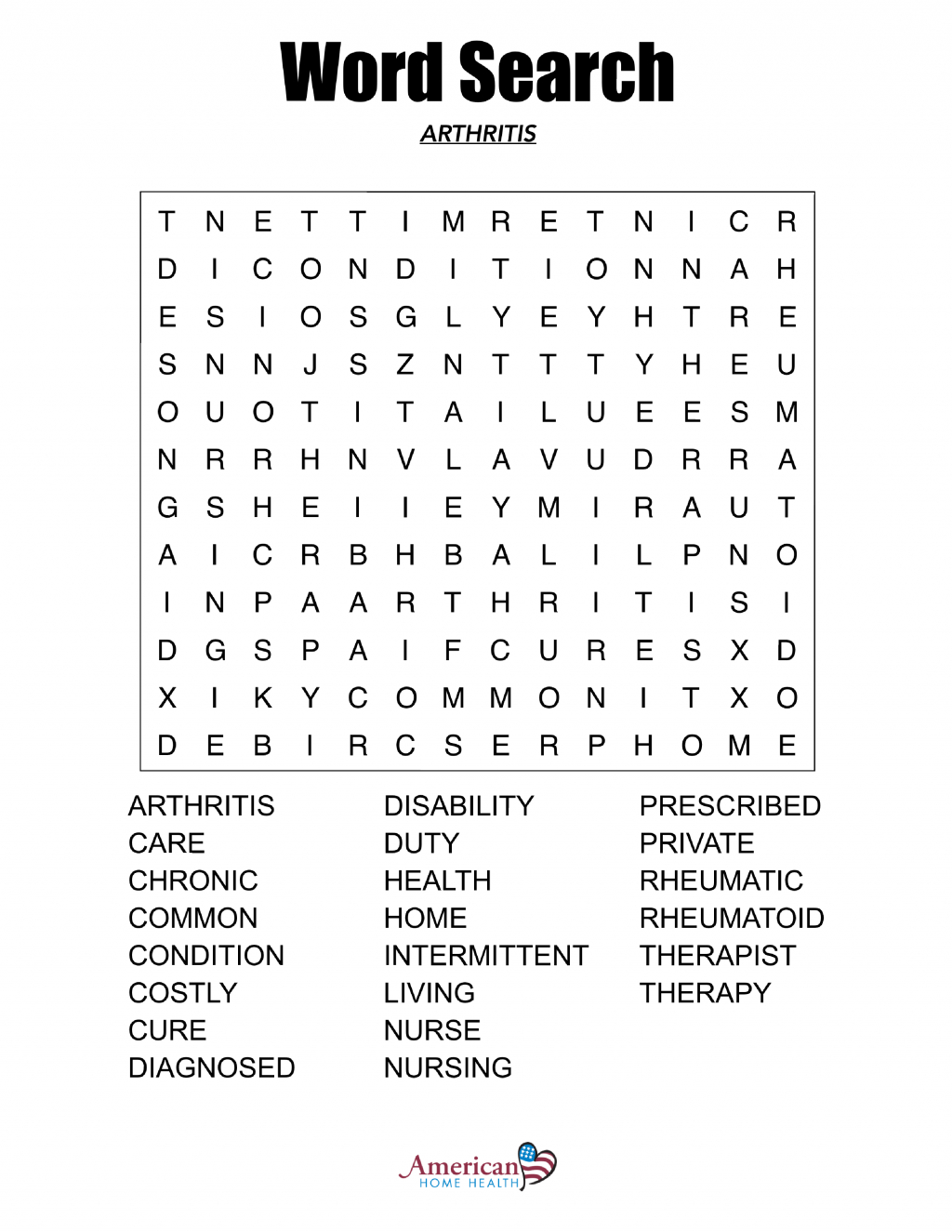 Free Printable Extra Large Print Word Search Word Search Printable 