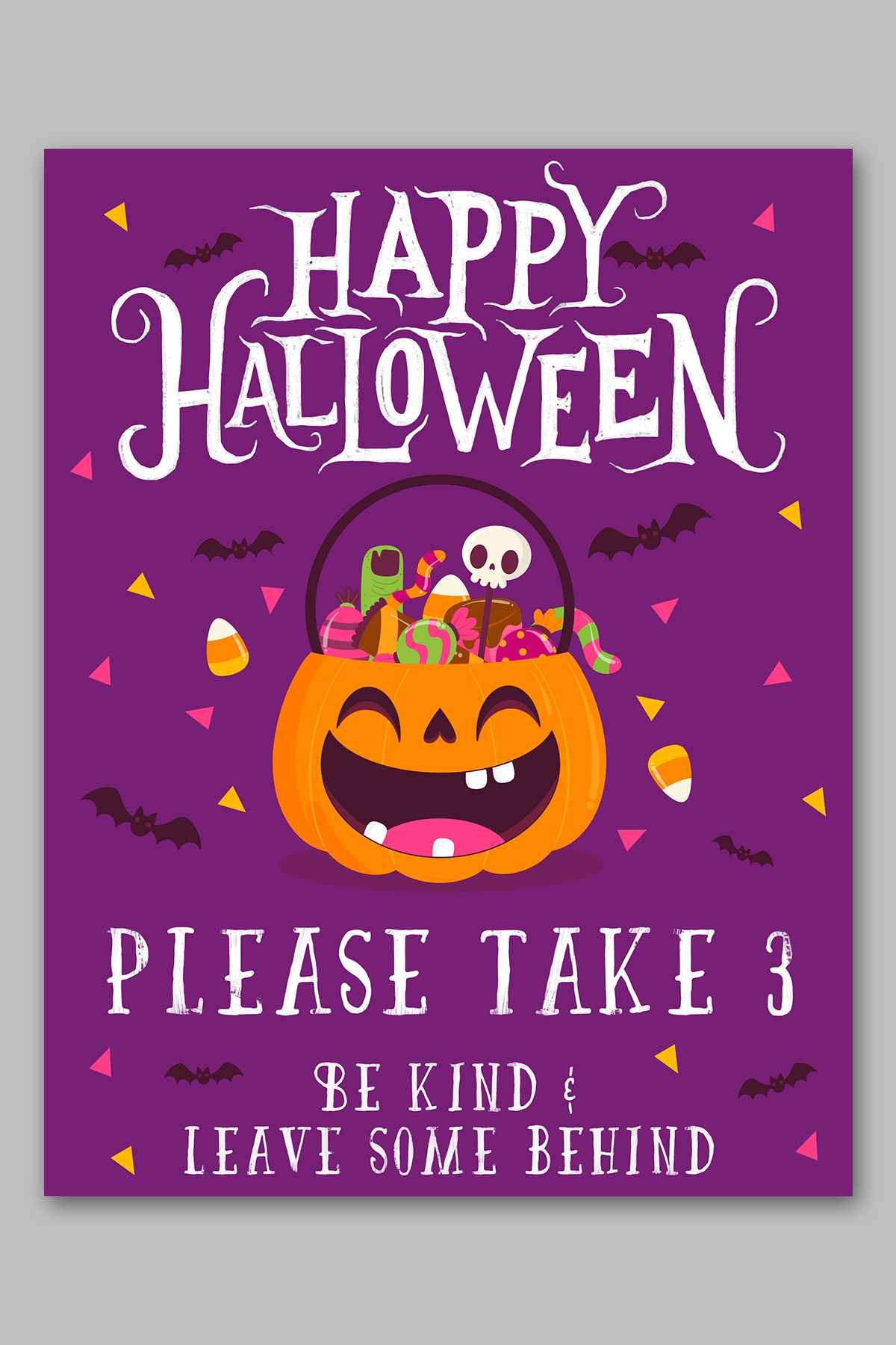 Free printable halloween candy sign set example 3 Mom Envy