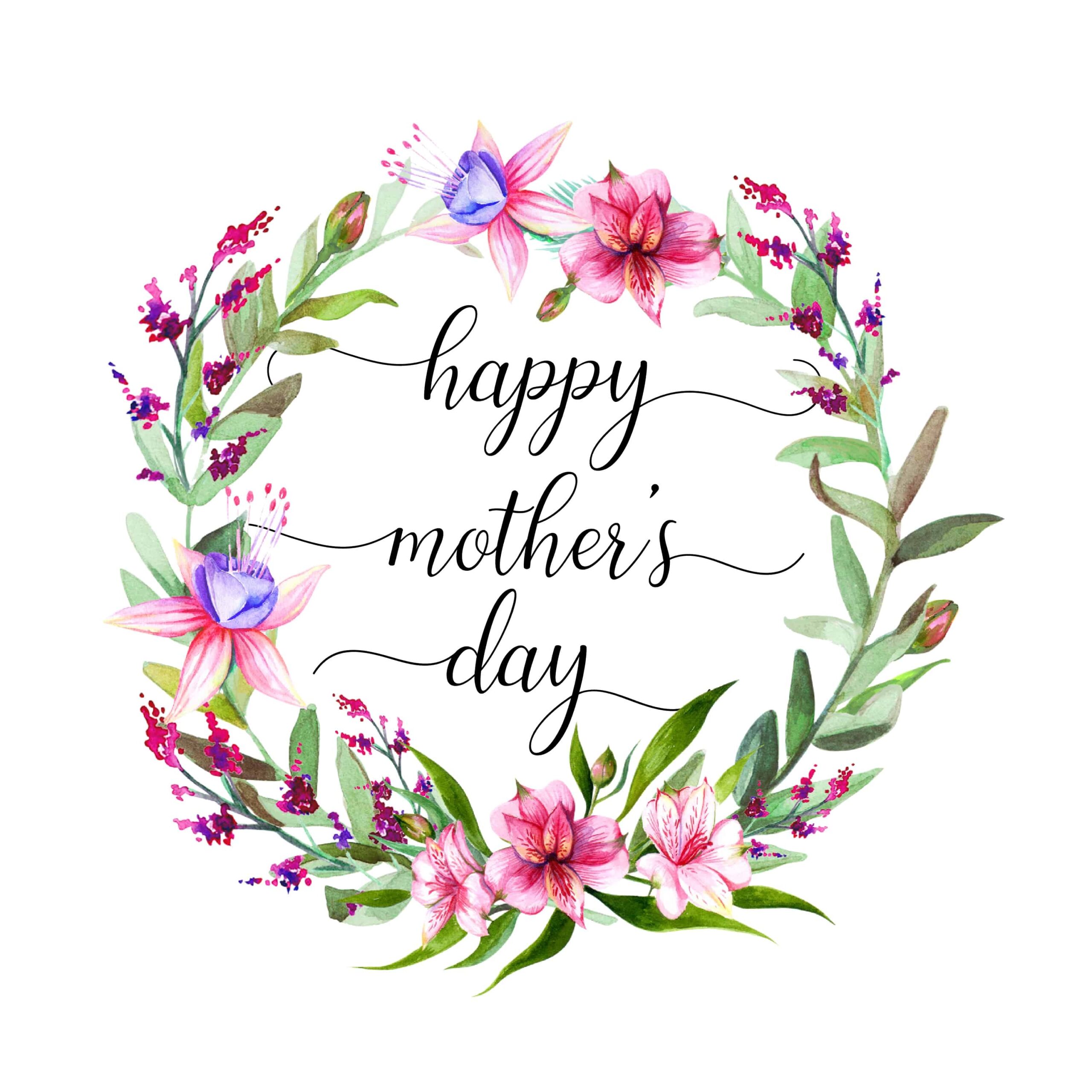 Free Printable Happy Mother 39 s Day Floral Wreath Eyestigmatic Design