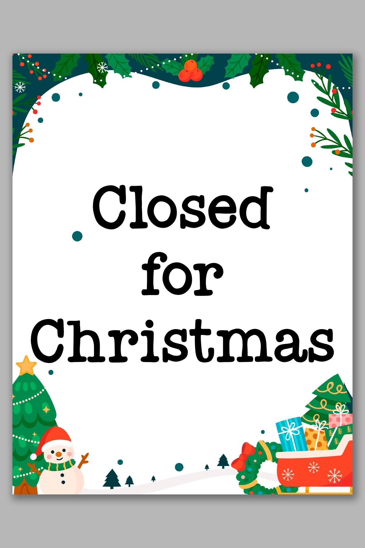Free Printable Holiday Closed Signs For Businesses Free Printable 