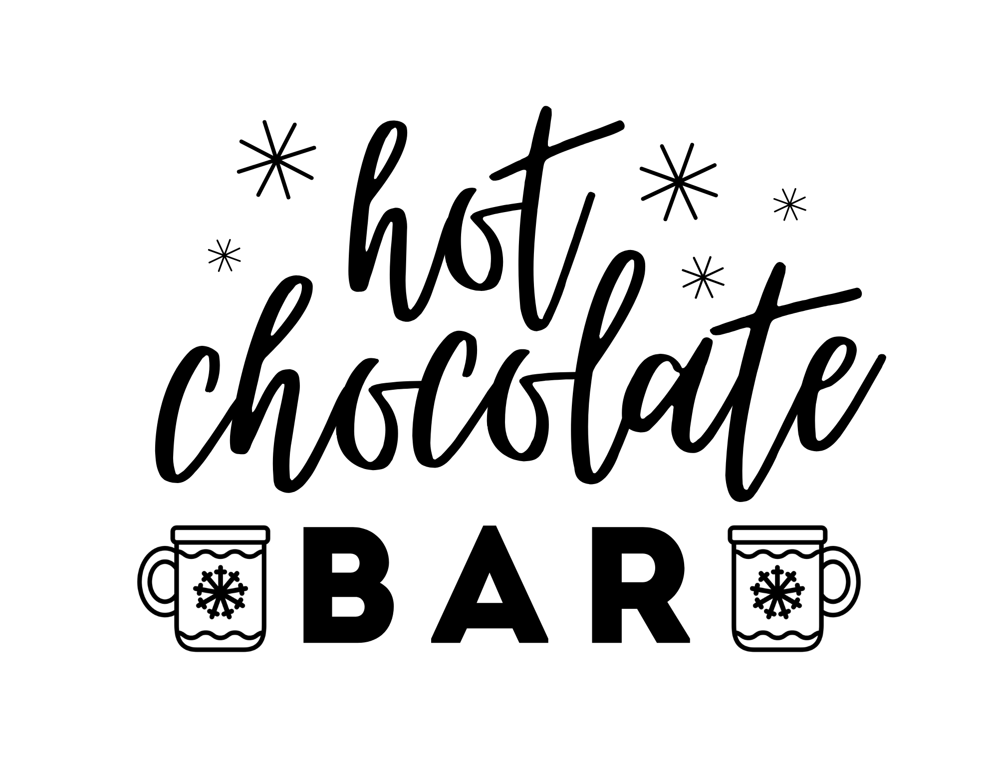 Free Printable Hot Chocolate Bar Sign Template Fillable Form 2023