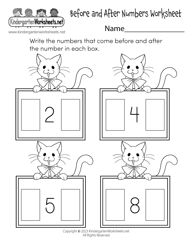 Free Printable Kindergarten Counting Math Worksheet