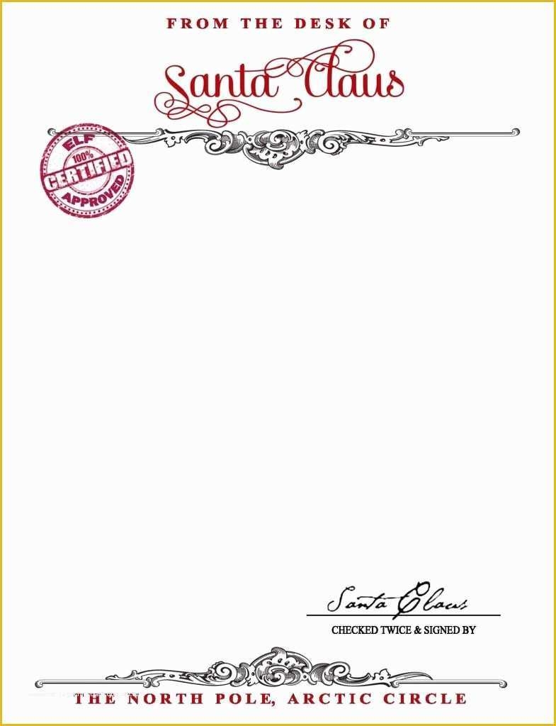 Free Printable Letter From Santa Word Template Of Santa Claus 