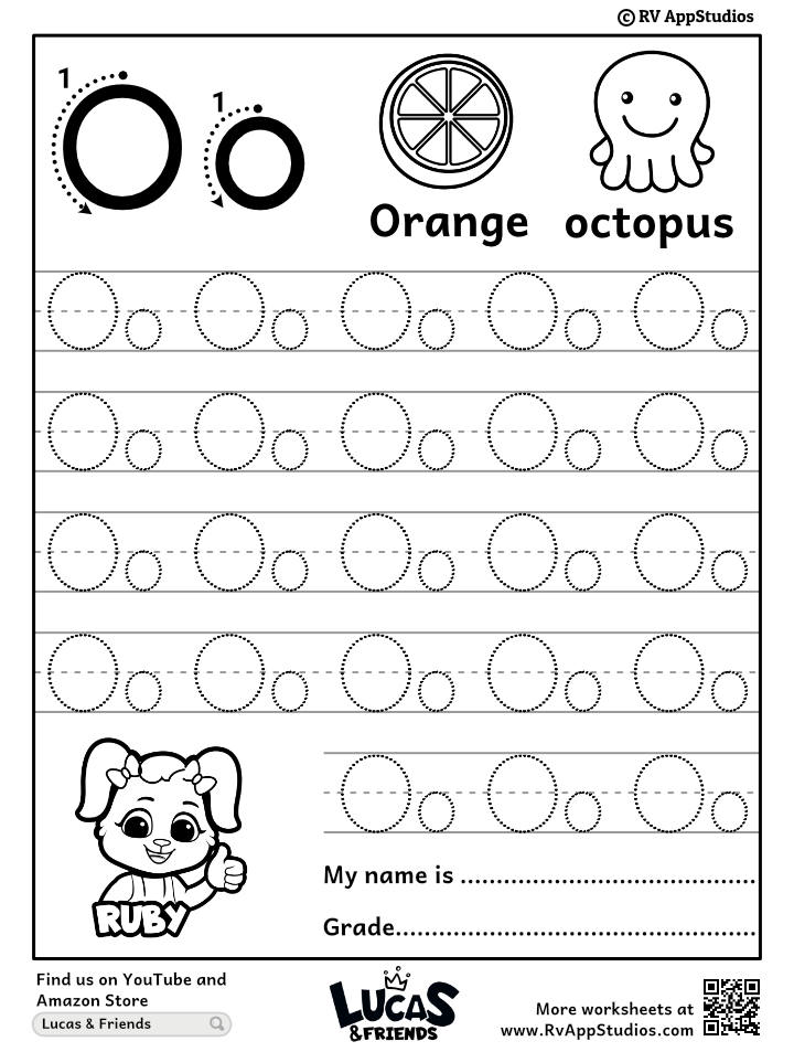 Free Printable Letter O Tracing Worksheets Infoupdate