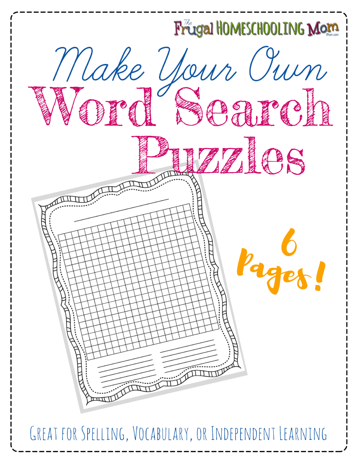 Free Printable Make Your Own Word Search Free Printable