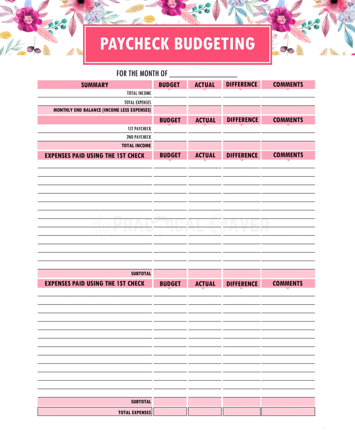 Free Printable Monthly Budgeting Worksheets Printable Worksheets