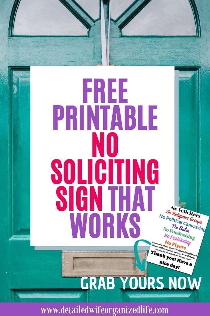Free Printable No Soliciting Sign That Works Worksheets Library