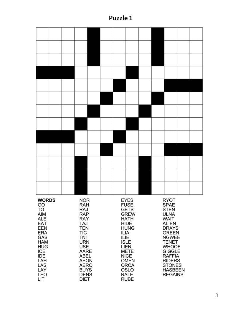 Free Printable Number Fill In Puzzles Fill In Puzzles Word 55 OFF