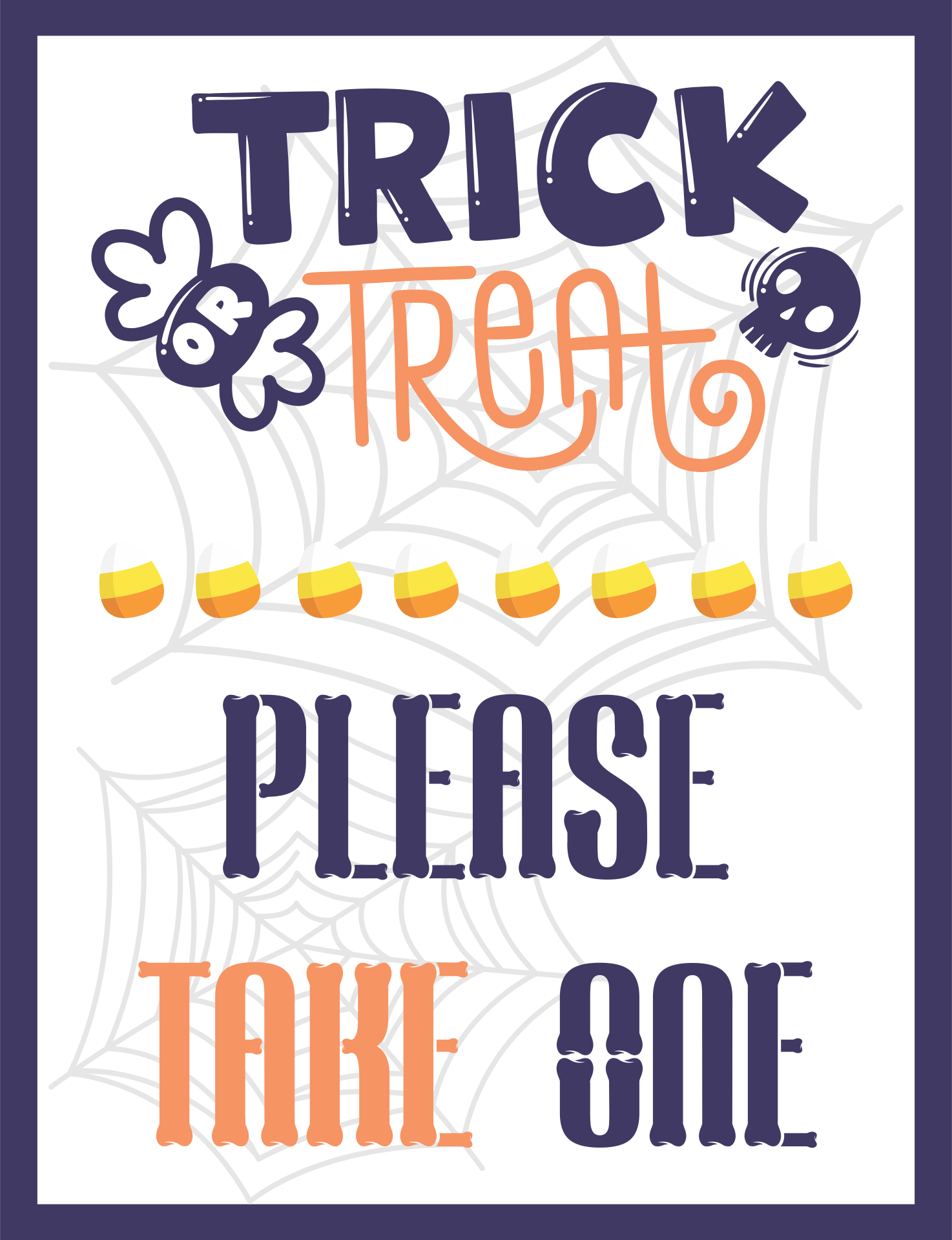 Free Printable Please Take One Sign Printable