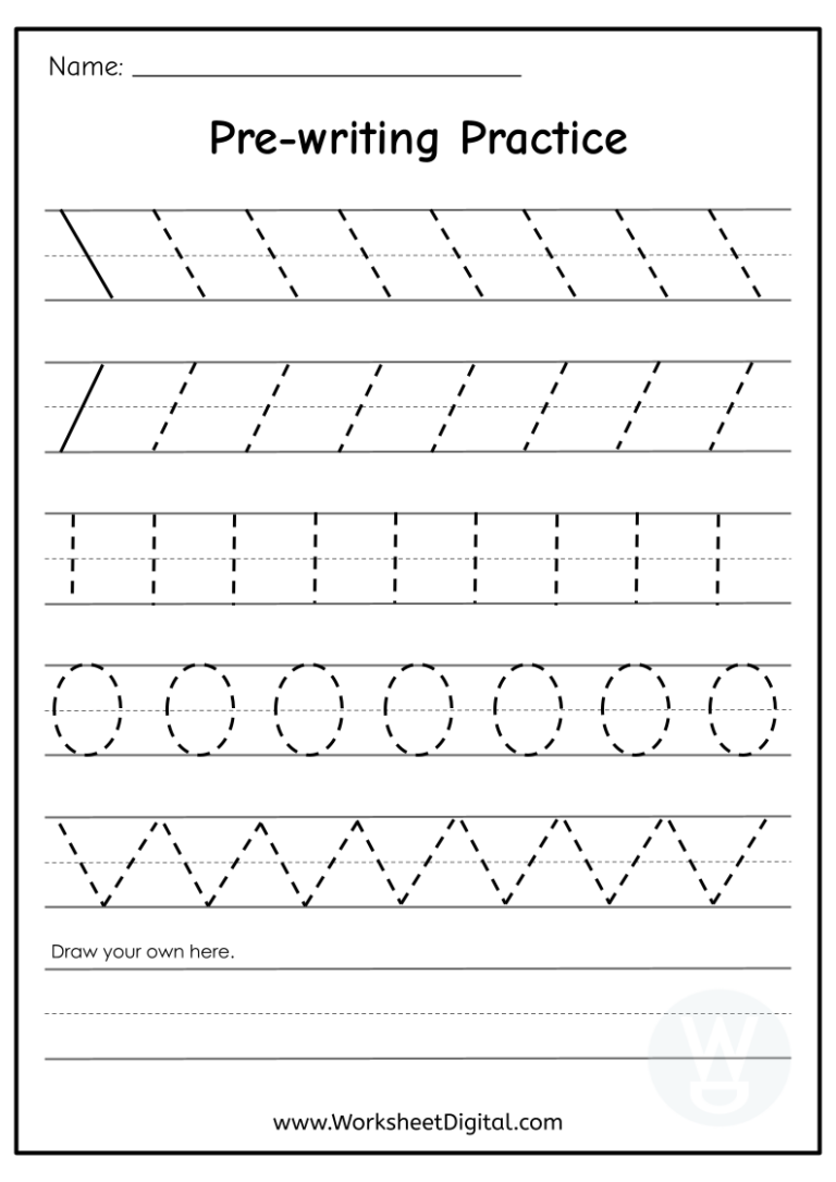 Free Printable Pre Writing Worksheets Printable Worksheets