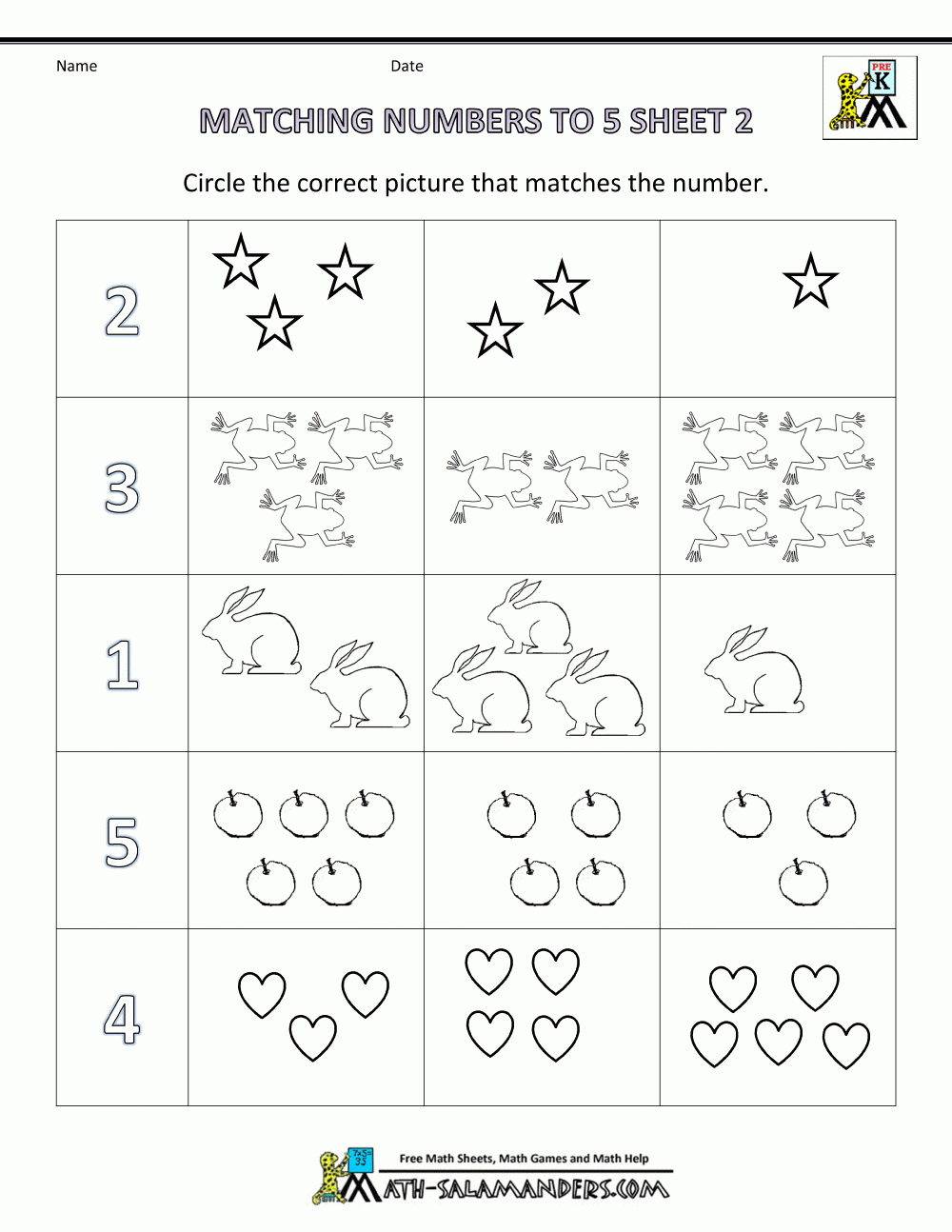 Free Printable Preschool Math Worksheets Printable Worksheets