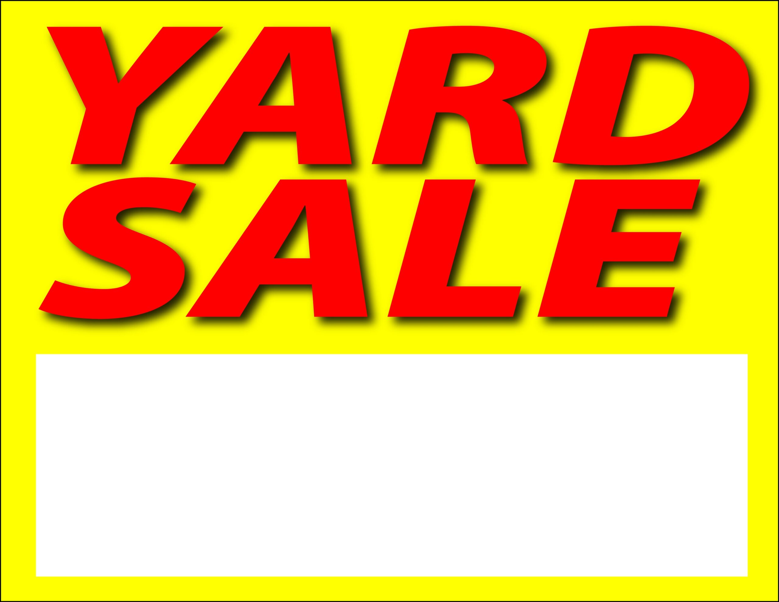 Free Printable Printable Yard Sale Signs Printable Word Searches