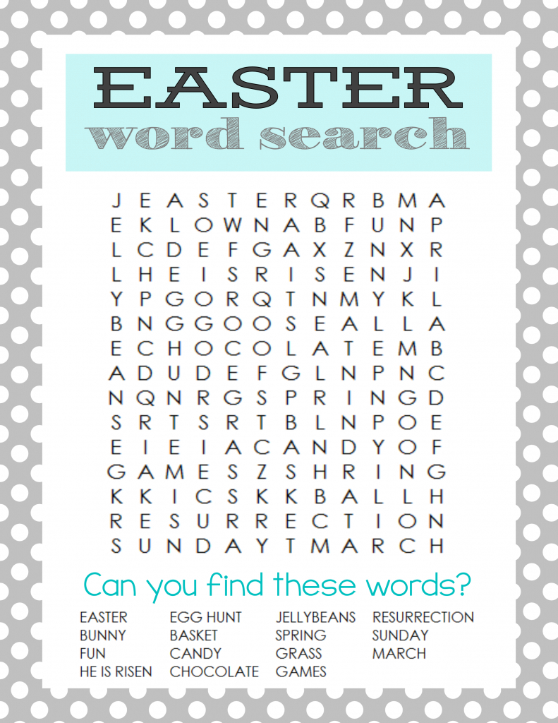 Free Printable Religious Easter Word Searches