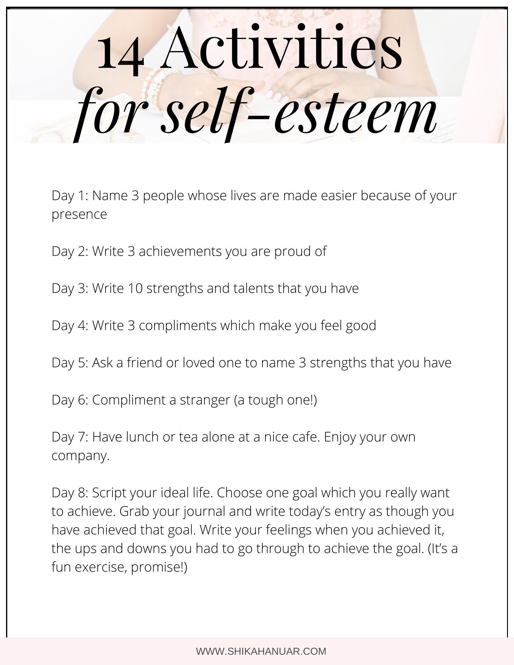 Free Printable Self Esteem Worksheets Printable Worksheets
