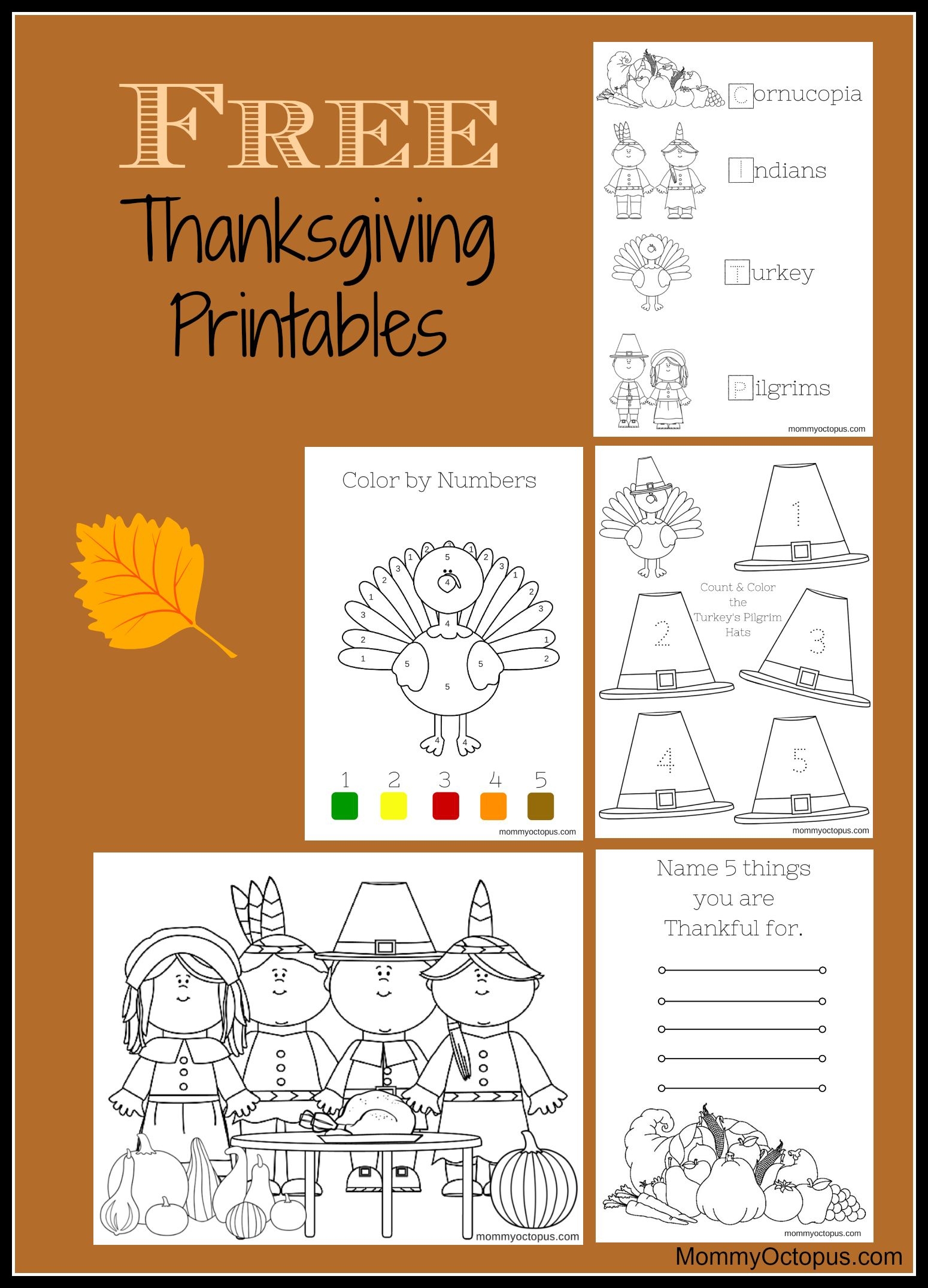 Free Printable Thanksgiving Worksheets For Kindergarten Printable 
