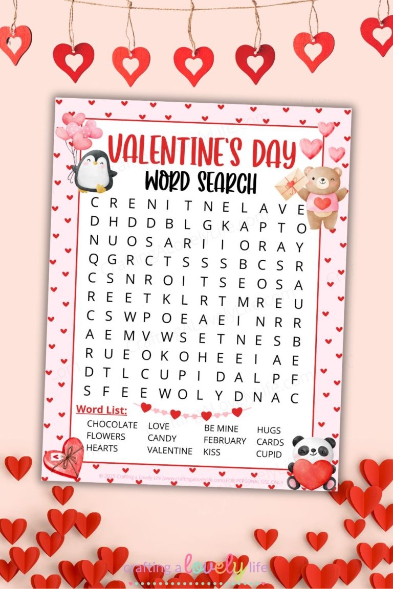 Free Printable Valentine 39 s Day Word Search