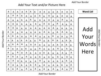 Free Printable Word Search Creator