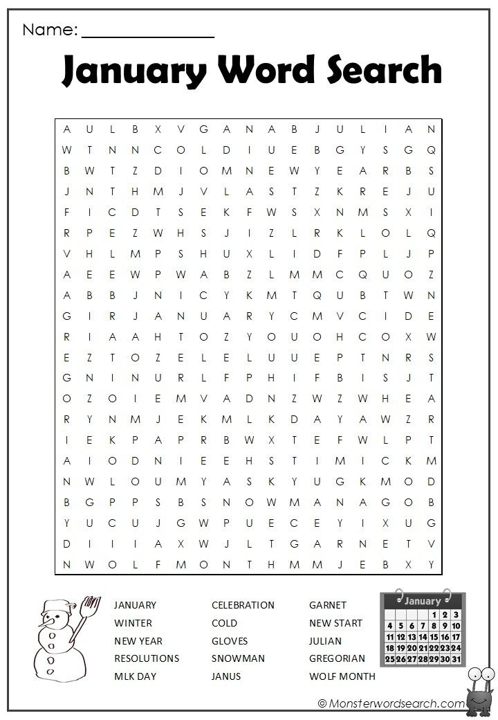 Free Printable Word Search Puzzles