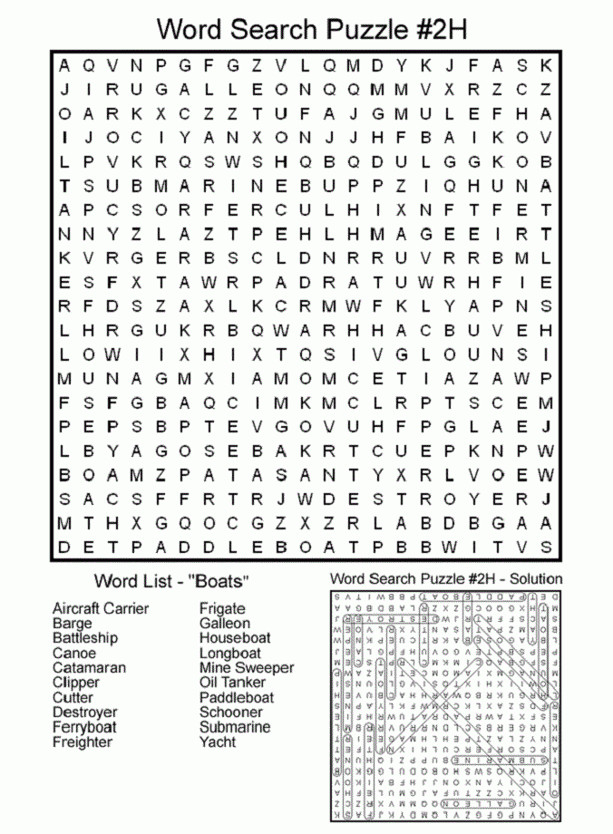 Free Printable Word Searches Activity Shelter