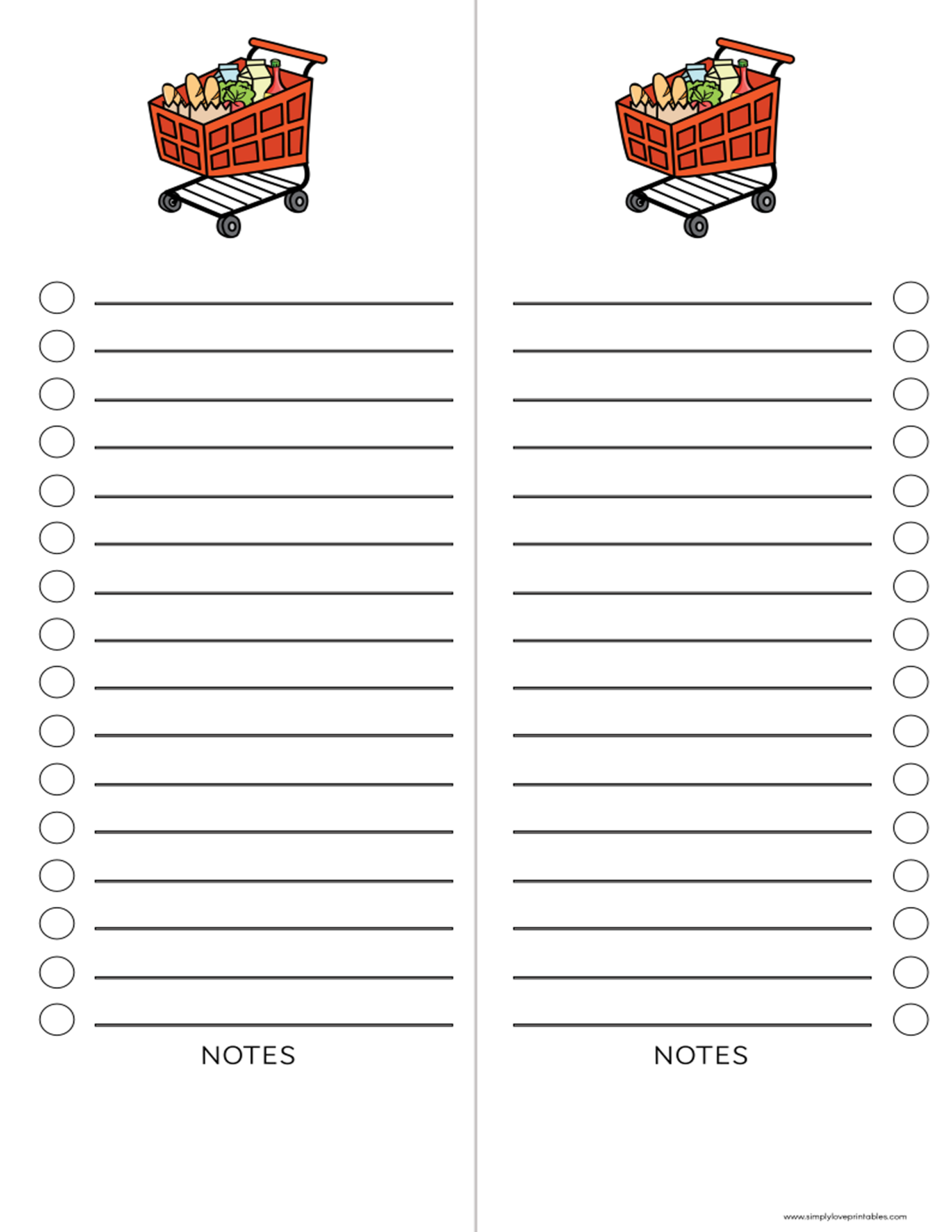 Free Shopping List Printables Simply Love Printables