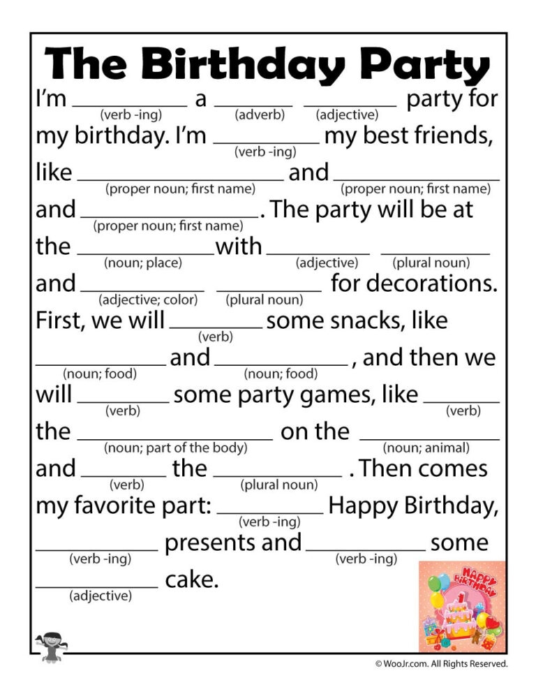 Funny Mad Libs Printable Worksheets Peggy Worksheets