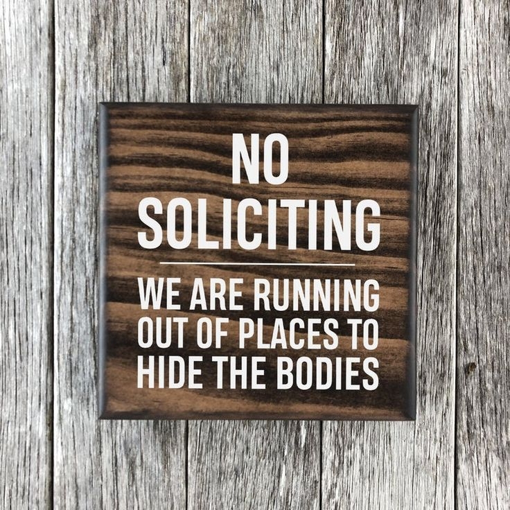 Funny No Soliciting Sign Printable Dev onallcylinders