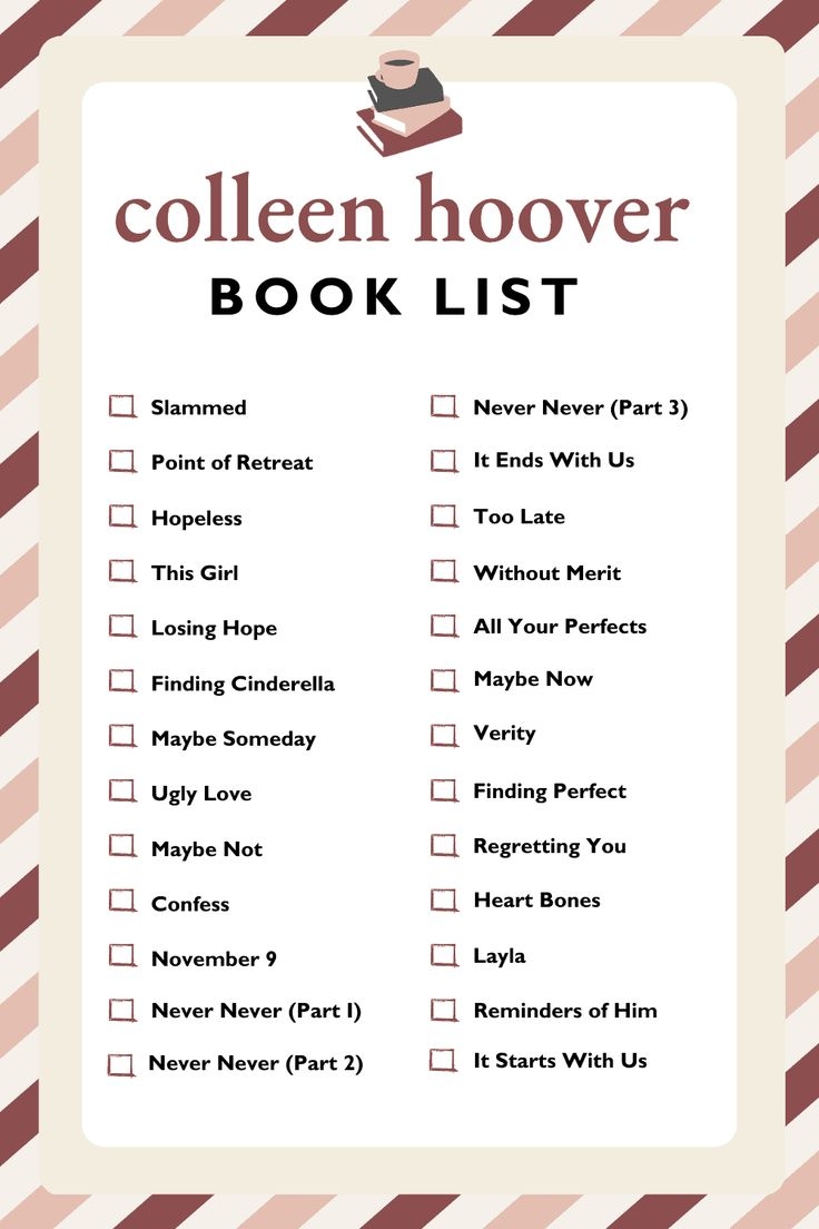 Get A Fully Updated List Of Colleen Hoover Books Ranked In Order A
