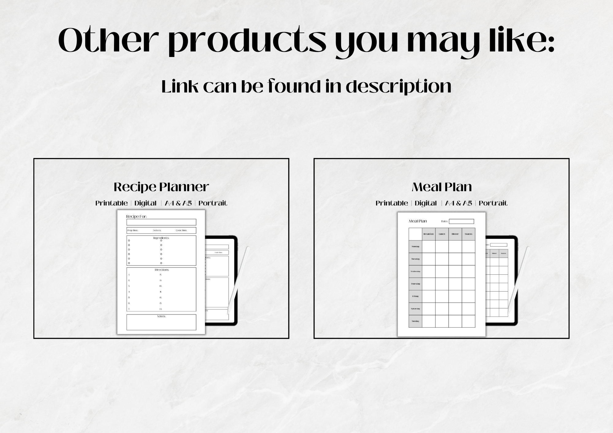 Grocery List Printable Food Shopping List Template Grocery Planner 