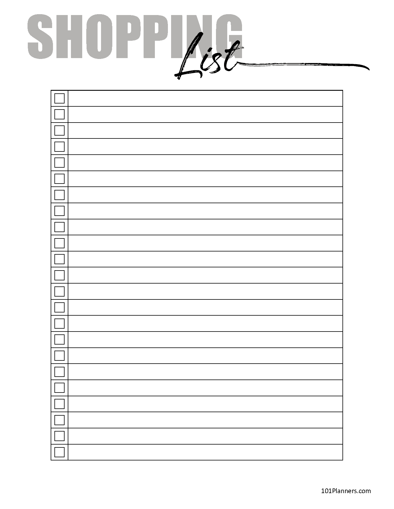 Grocery List Template Free Printable Throughout Blank Grocery 