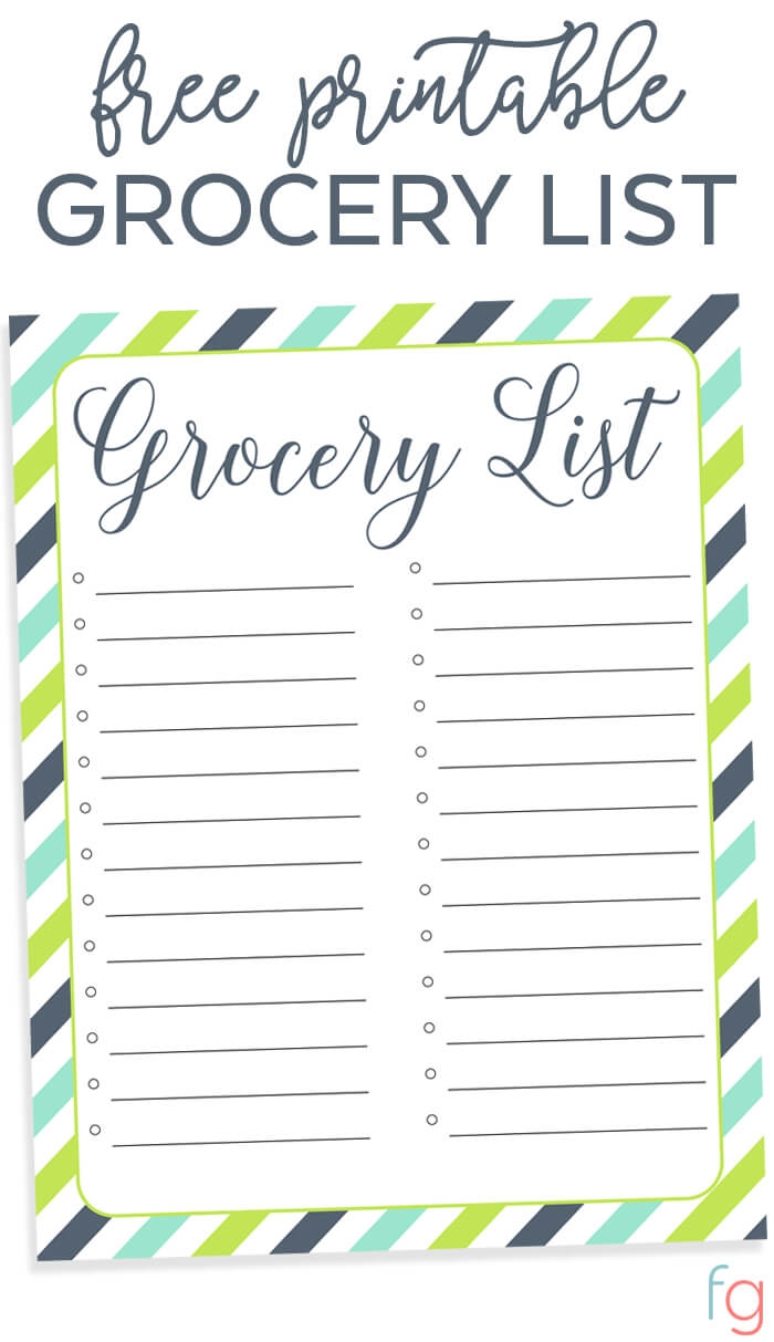 Grocery Lists Grocery List Printable Free Grocery List Printable Images