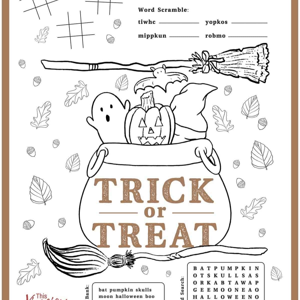 Halloween Activities Printable Worksheets Library