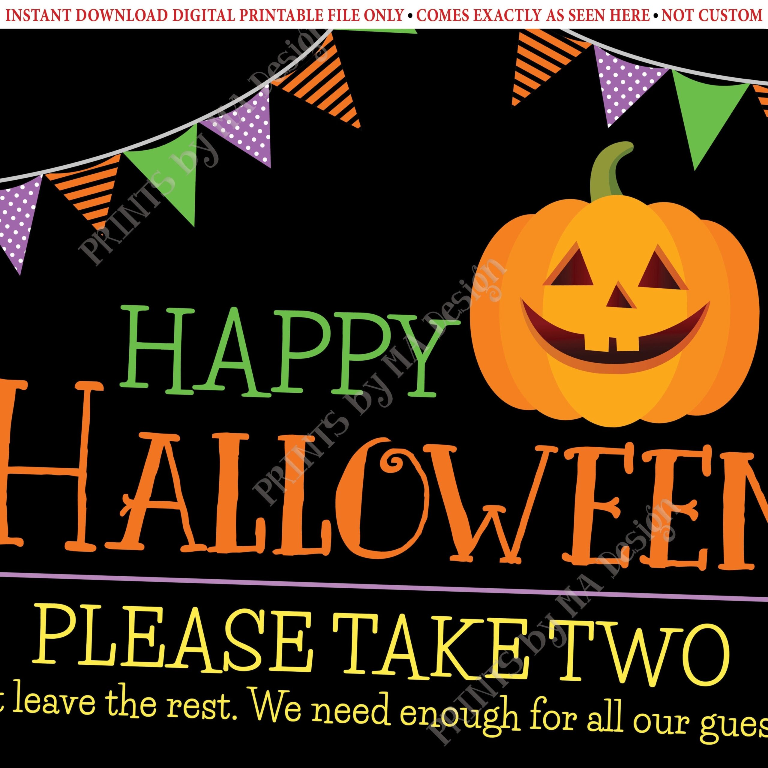 Halloween Candy Sign Printable