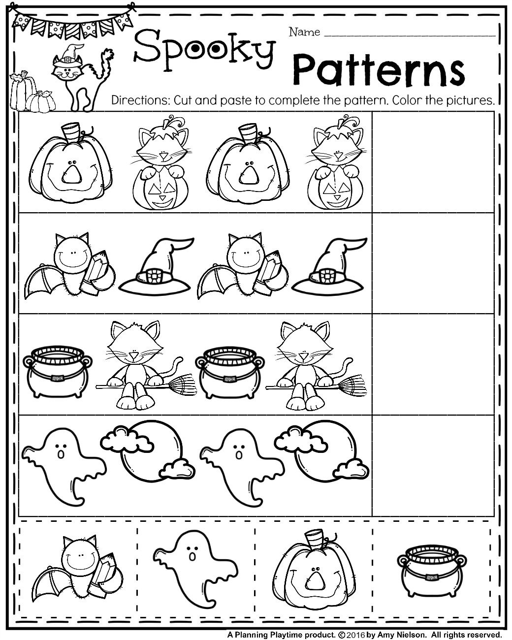 Halloween Printable Worksheets For Preschoolers Coloring Pages 